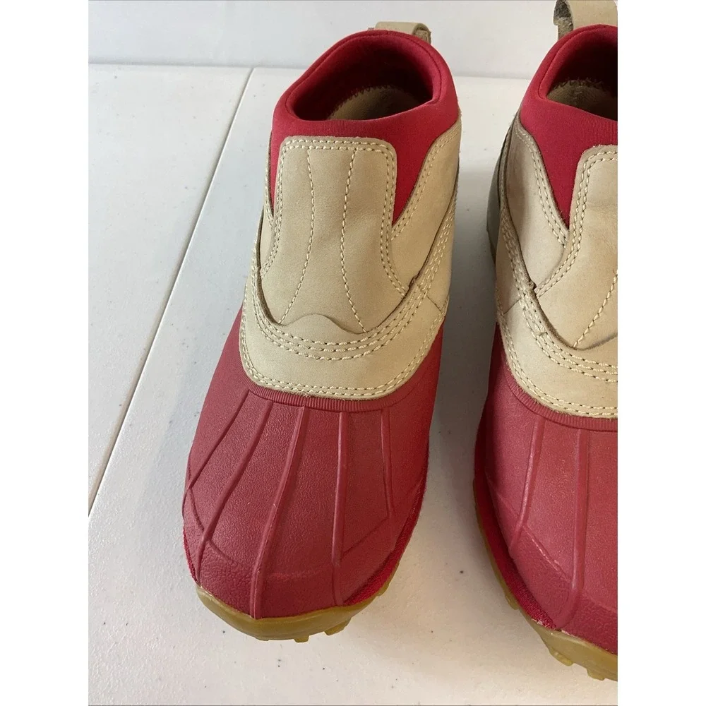 LL Bean Boots Storm Chaser‎ Slip On Boots Women's Size 9.5 Waterproof Shoes red
